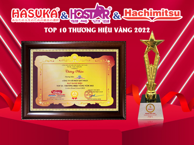 GIẢI THƯỞNG “THƯƠNG HIỆU VÀNG GOLDEN BRAND AWARDS 2022”